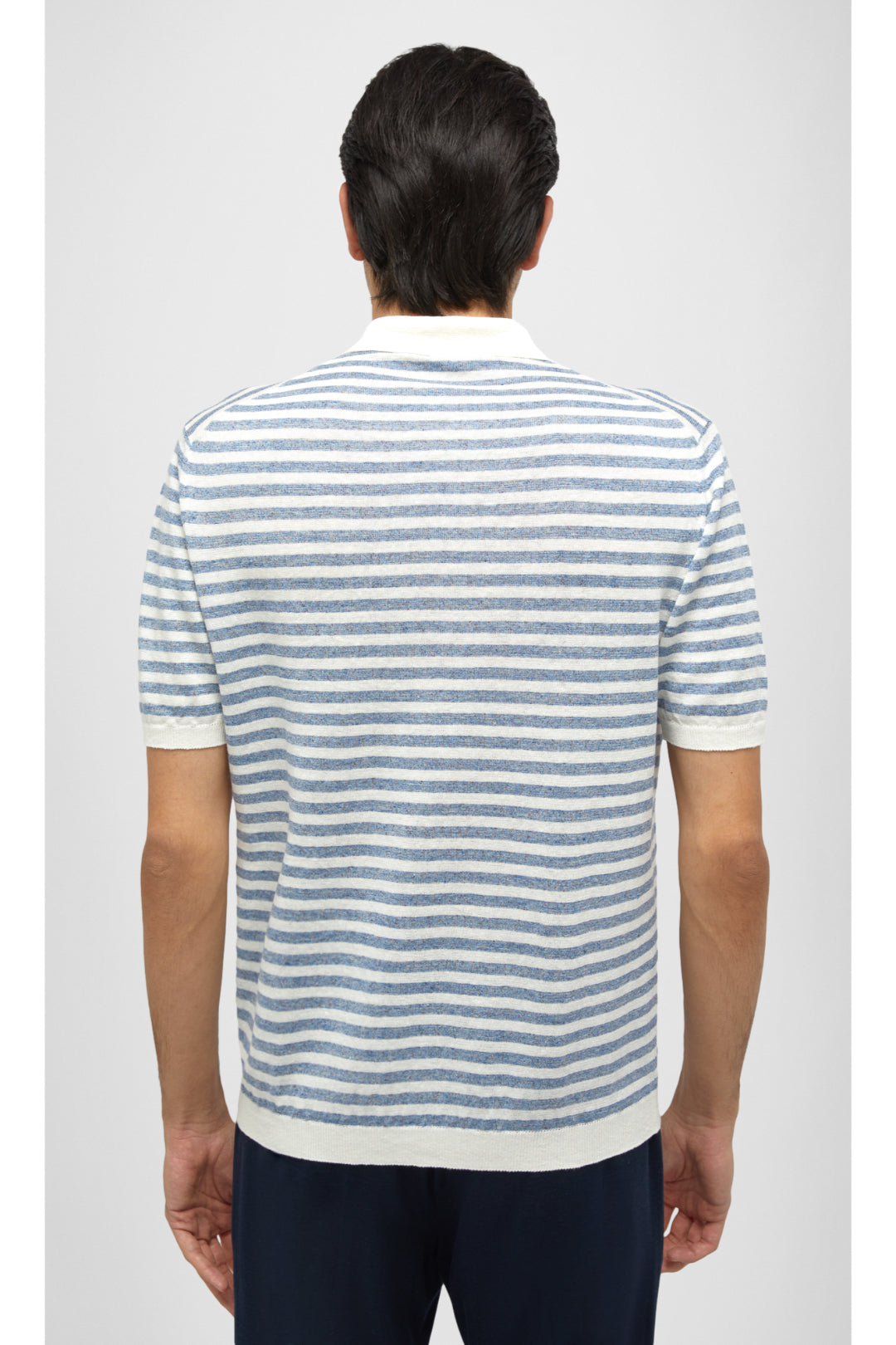 Striped Linen Polo Shirt